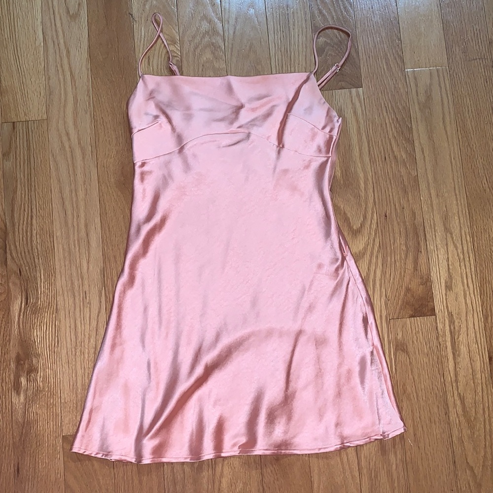 Princess Polly Pink Satin Slip Mini Dress